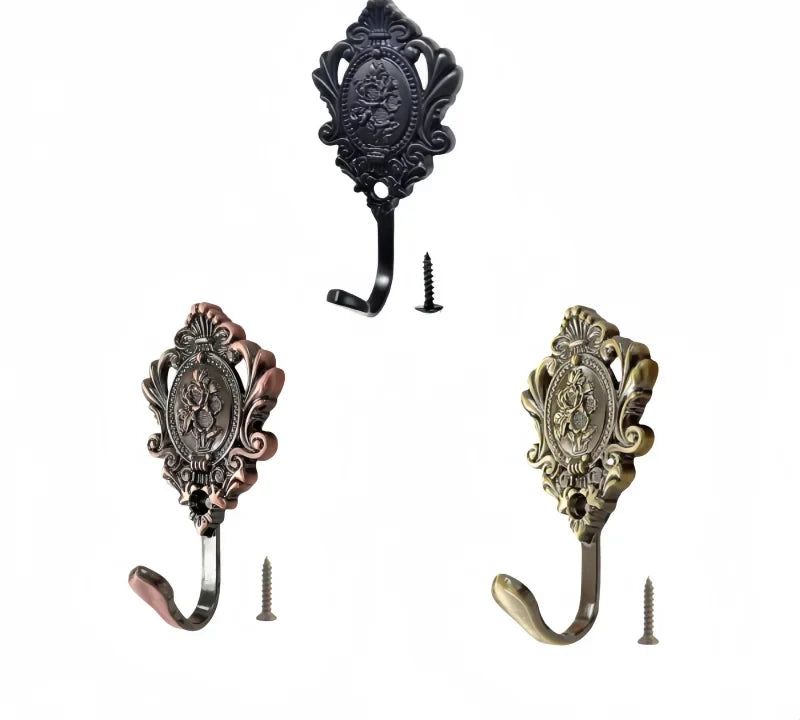 Patères vintage Fiora, zinc ouvragé, lot de 4 à 8