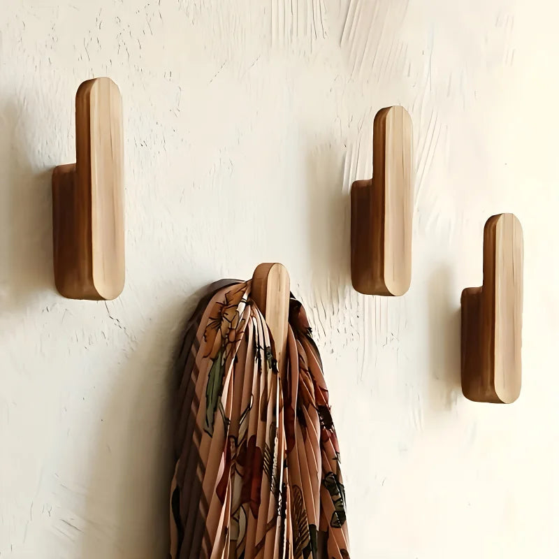 Patères en bois Nido, lot de 4 ou 8, vue 4