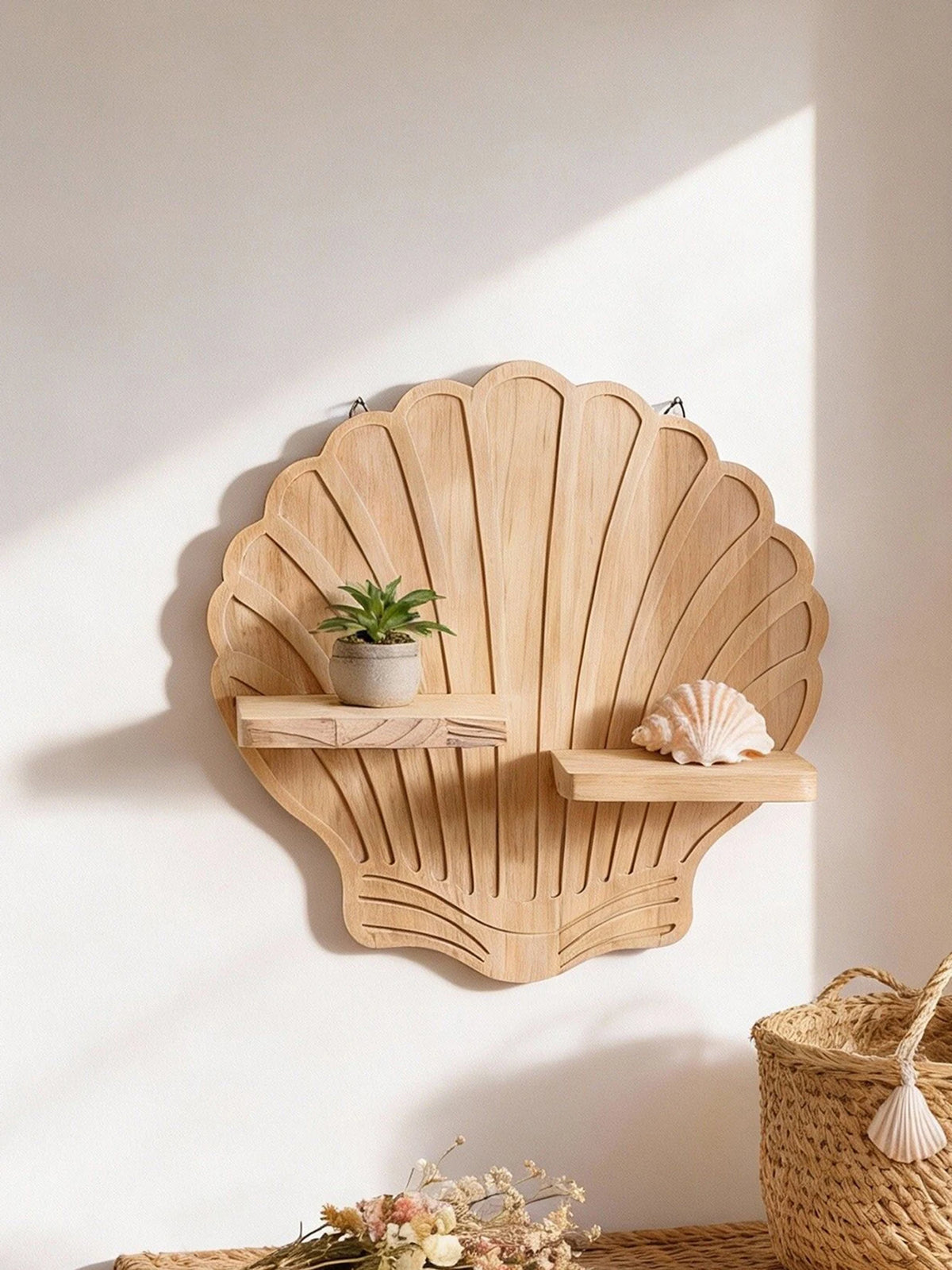 Étagère murale Conchiglia, coquillage ou spirale en bois