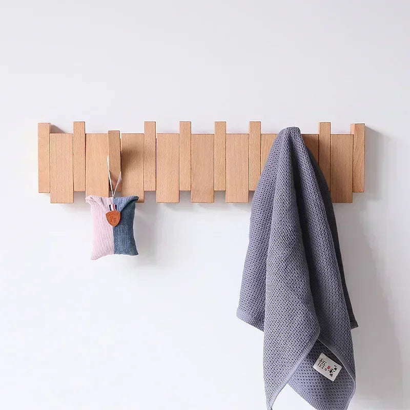 Porte-manteau mural Tasto, touches de piano en bois massif, vue 3