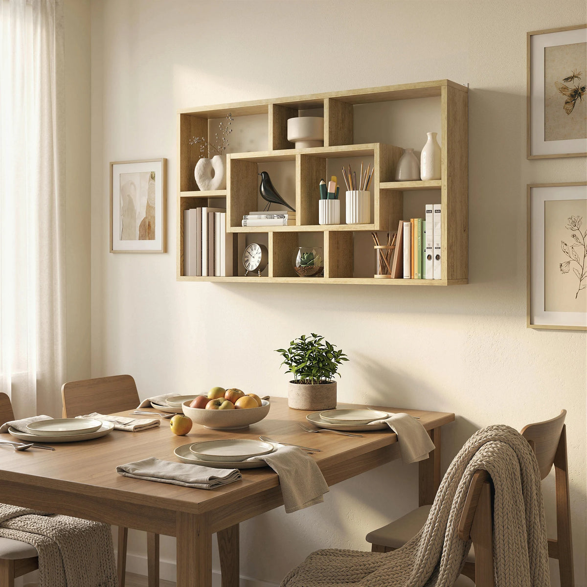 Étagère murale Otto, 8 casiers, 85 cm