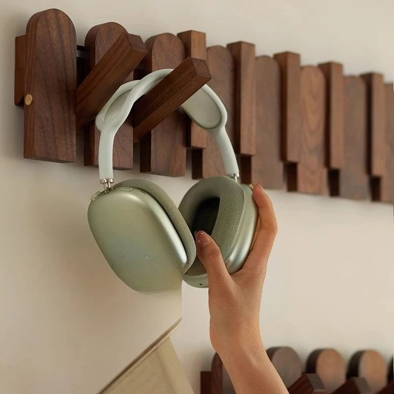 Porte-manteau mural Arpa, touches arrondies en bois massif, vue 3