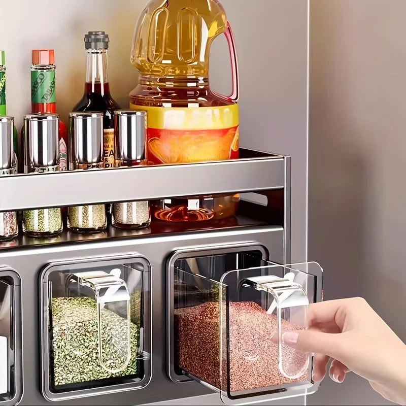 Étagère à épices Spezia, 2 niveaux avec pots