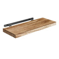 Étagère murale Basso, bois et support métal, 42 cm