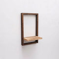 Étagère cadre Finestra, bois et cadre noir, 4 modèles