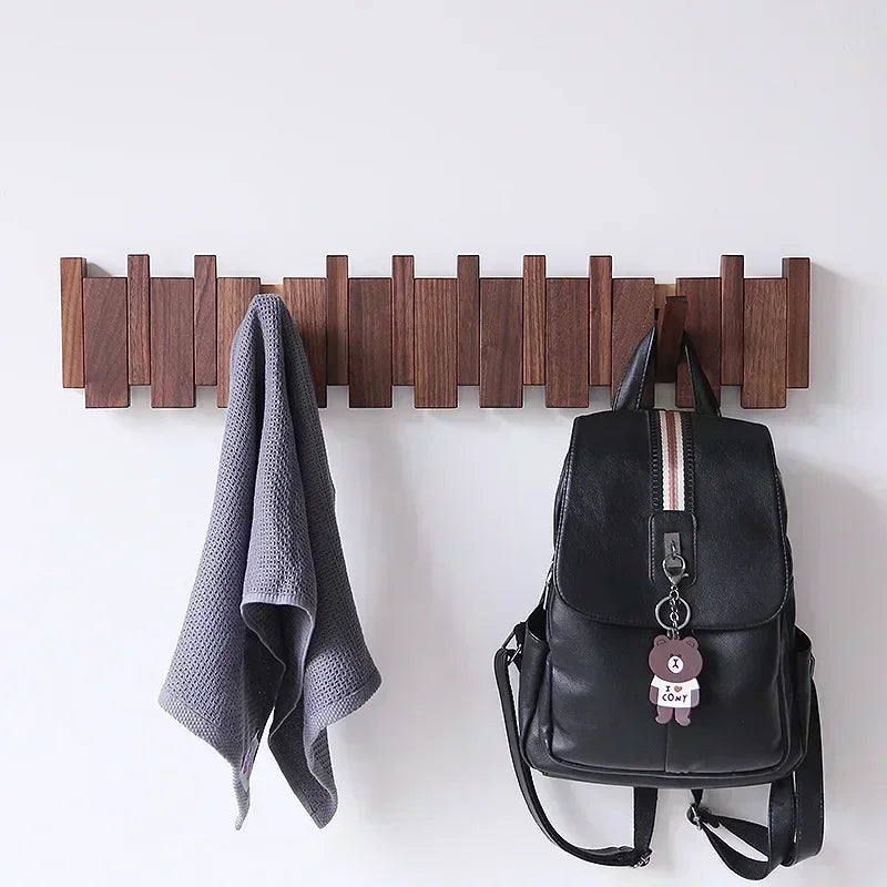 Porte-manteau mural Tasto, touches de piano en bois massif